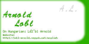 arnold lobl business card